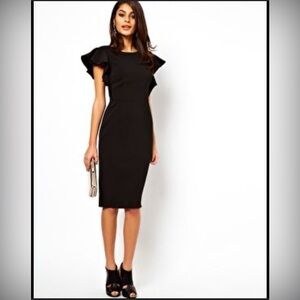 ASOS dress. Classy black dress perfect for any event. Worn once. Washable too!